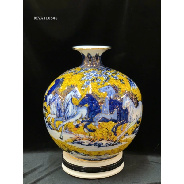 BÌNH HÚT TÀI LỘC VẼ VÀNG 24K