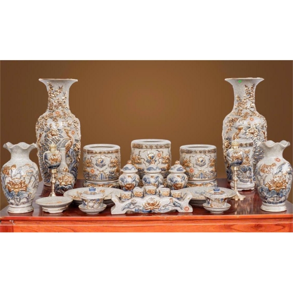 BỘ ĐỒ THỜ THẦN LINH VẼ VÀNG CAO CẤP