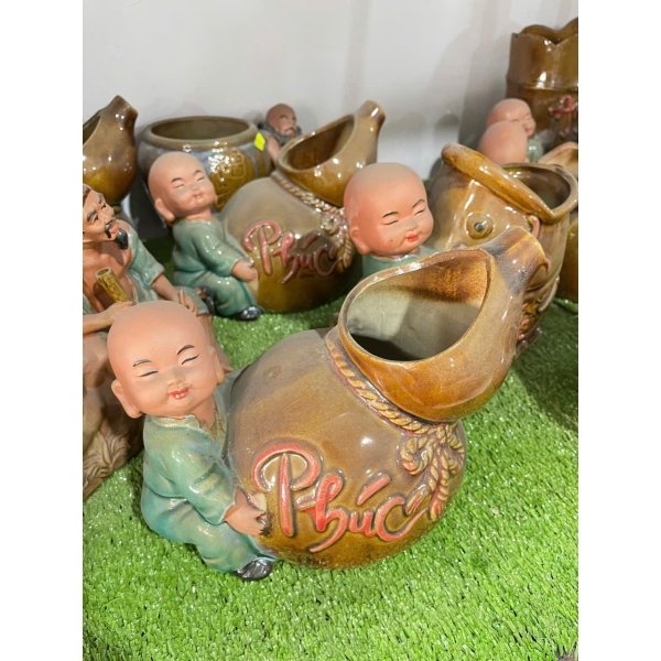CHẬU TƯỢNG CHÚ TIỂU NÂNG HỒ LÔ PHÚC
