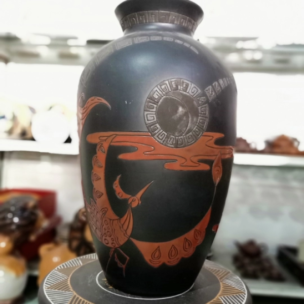 GỐM SƠN MÀI CHIM CÔNG