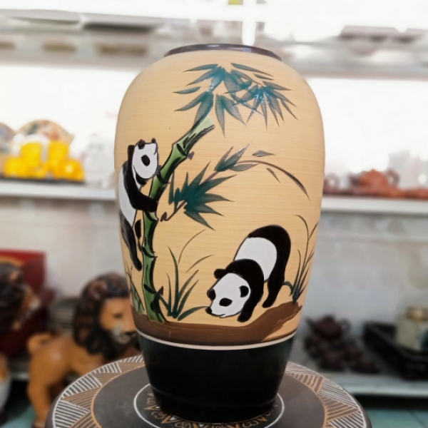 LỌ HOA GỐM GẤU TRÚC