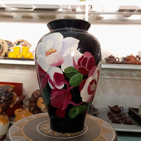 LỌ HOA GỐM SỨ LAN VẼ TAY