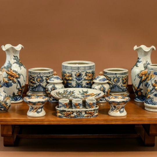 BỘ ĐỒ THỜ  BÁT TRÀNG CAO CẤP