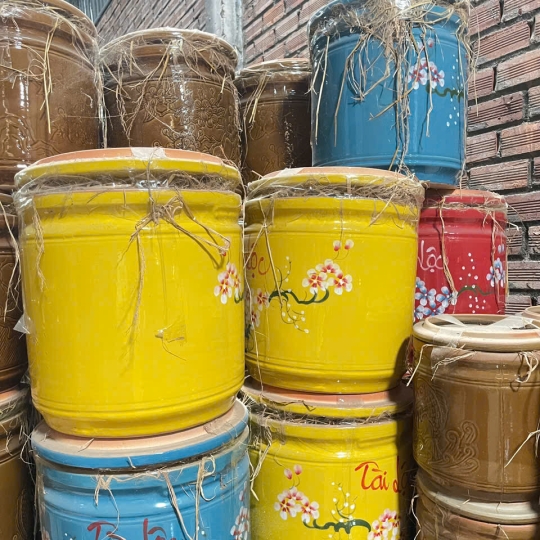 CHUM ĐỰNG GẠO TÀI LỘC NHIỀU MÀU